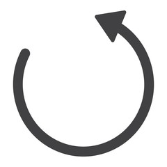 Reboot glyph icon, web and mobile, reload sign vector graphics, a solid pattern on a white background, eps 10.