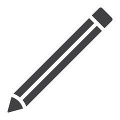 Pencil glyph icon, web and mobile, edit sign vector graphics, a solid pattern on a white background, eps 10.