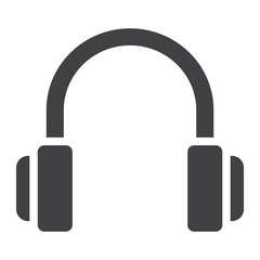 Headphones glyph icon, web and mobile, listen sign vector graphics, a solid pattern on a white background, eps 10.