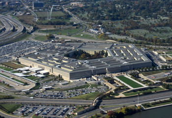 Pentagon aerial view - obrazy, fototapety, plakaty