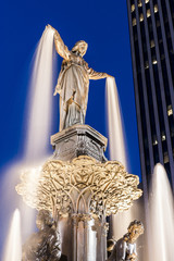 Blue Hour - Tyler Davidson Fountain, Fountain Square, Downtown Cincinnati, Ohio - 178969905