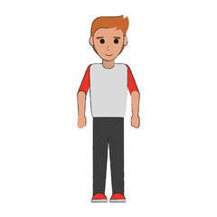 man with shirt and pants full body icon image vector illustration design