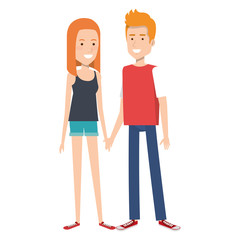 Obraz premium lovers couple avatars character