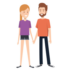 lovers couple avatars character