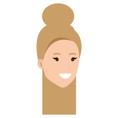 beautiful woman head avatar character