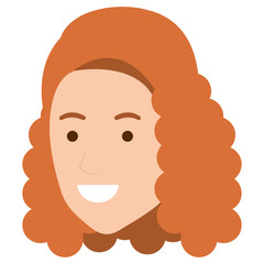 beautiful woman head avatar character