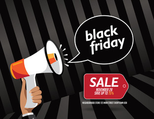 Black Friday Sale background with copy space. EPS 10 vector.