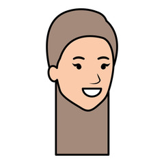 beautiful woman head avatar character