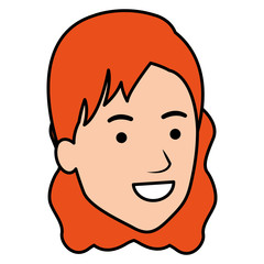 beautiful woman head avatar character