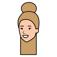 beautiful woman head avatar character