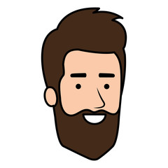 young man head avatar character