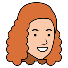 beautiful woman head avatar character