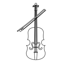 fiddle instrument isolated icon