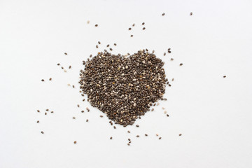 Chia seeds, chia heart, love