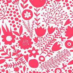 Floral seamless pattern, sketch for your design