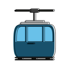 funicular cable car icon image vector illustration design 