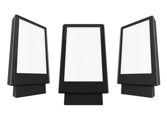 3D rendering of Blank billboard (city advert) isolated on white background