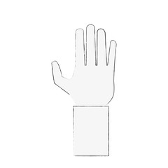 open hand icon image vector illustration design