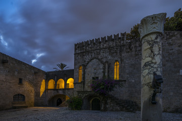 Argirokastu square in the old town of Rhodes