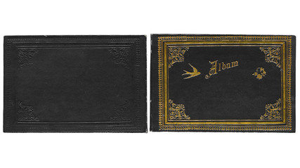 Front and back of an old Album from the Year 1910