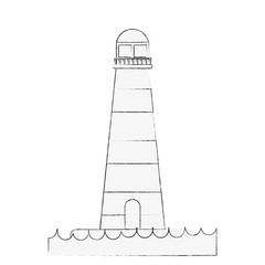 lit lighthouse icon image vector illustration design