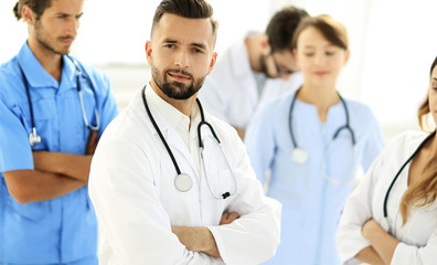 Fototapeta premium leading doctor of the medical center peers.