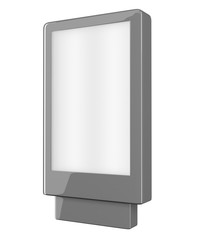 3D rendering of Blank billboard (city advertisement) isolated on white background