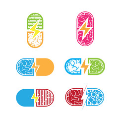 Power Brain Medicine Icon Logo