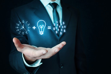 Time idea and money. Business concept