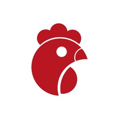 Head of chicken logo design concept vector illustration for animal shop, etc