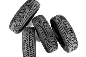 Picture of a black tyre