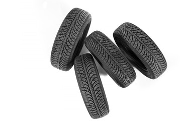 Picture of a black tyre