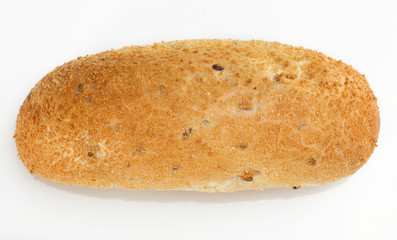 Fresh bread on white background