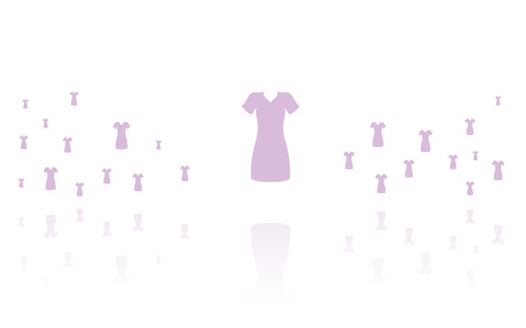 Kleid - Mode - Reflektierend Weiss