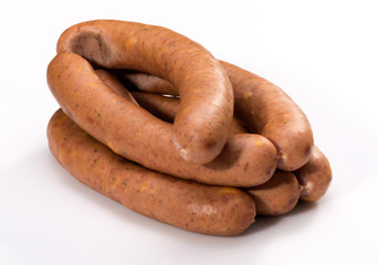 Sausage on a white background