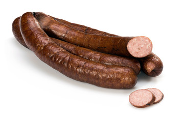 Sausage on a white background