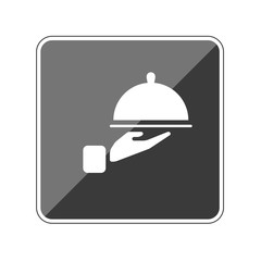 Servierplatte - Reflektierender App Button