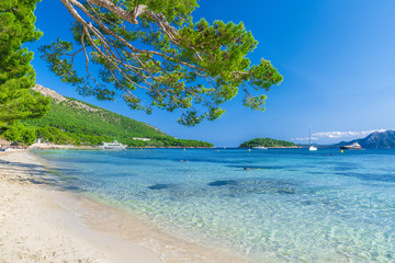 Playa de Formentor (Cala Pi de la Posada ), beautiful beach at Cap Formentor, Palma Mallorca, Spain