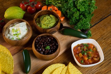 Various mexican food ingredients