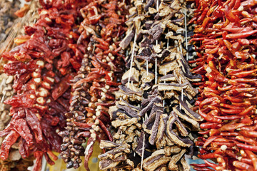 Pepper and aubergine Spice bazaar Istanbul