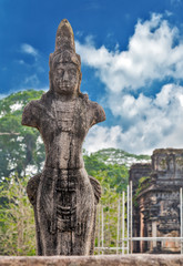 Fototapeta na wymiar Statue of Bodhisattva at Dalada Maluwa of Polonnaruwa