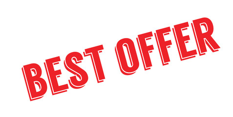 Best Offer rubber stamp. Grunge design with dust scratches. Effects can be easily removed for a clean, crisp look. Color is easily changed.