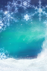 Winterlicher Hintergrund,  Weihnachtsstimmung in blau