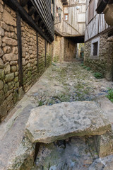 Fototapeta premium Typical narrow alley in the historic village of La Alberca. Spain.