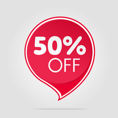 Special offer isolated sale tag red