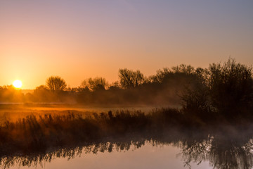 Autumn Sunrise Over the River Thames
