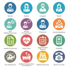 Fototapeta premium Medical Services Icons Set 1 - Dot Series