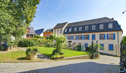 Calles y arquitectura de Rudesheimer, Alemania, Europa
