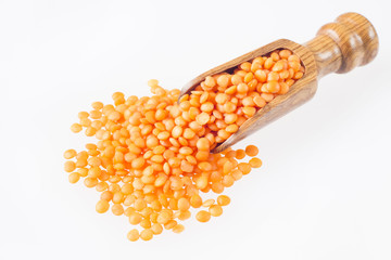 Raw red lentil - Lens culinaris