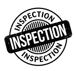 Inspection rubber stamp. Grunge design with dust scratches. Effects can be easily removed for a clean, crisp look. Color is easily changed.